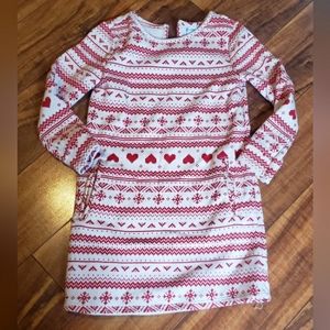 Winter Christmas Holiday 4t girls sweater dress red and white Old Navy